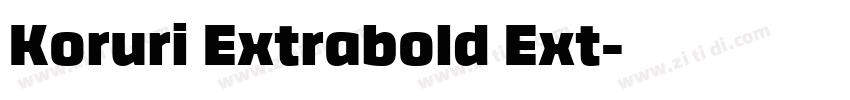 Koruri Extrabold Ext字体转换